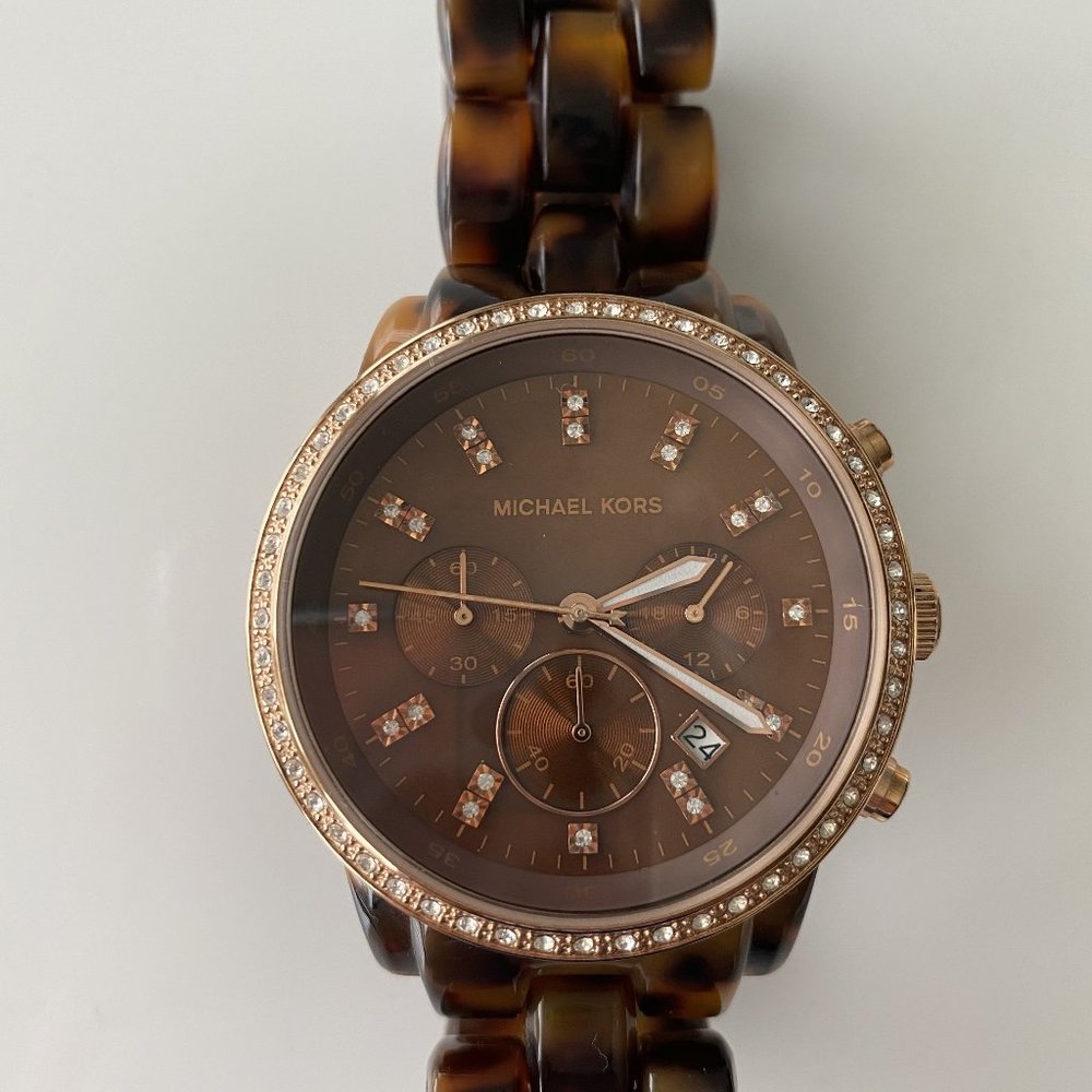 Michael Kors - Rose Gold and Tortise Watch